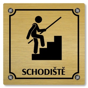 Schodiště, 80x80mm, zlatá, Kansas